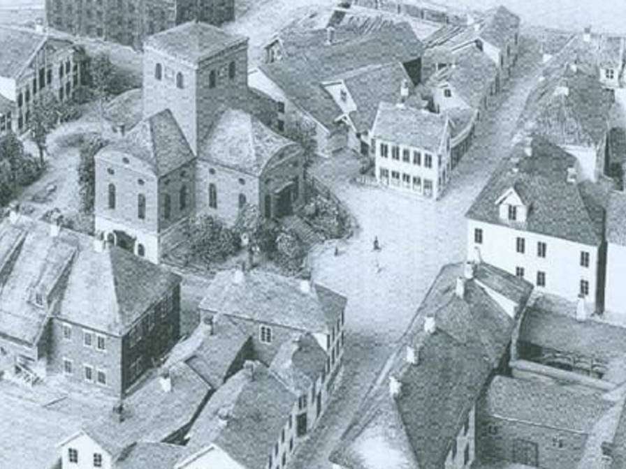 01- Modell av området ved Handelstorget